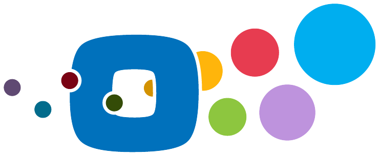 Oarex logo with color circles